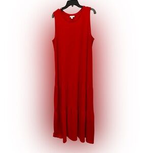 J. Jill Vibrant Red Sleeveless Maxi Dress